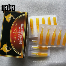YABA High Capacity Customize Tattoo Gold Shark  Tattoo Disposable Plastic Tips